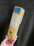 Distressed Sunflower Patchwork | 20oz Skinny Stainless Steel Epoxy Tumbler