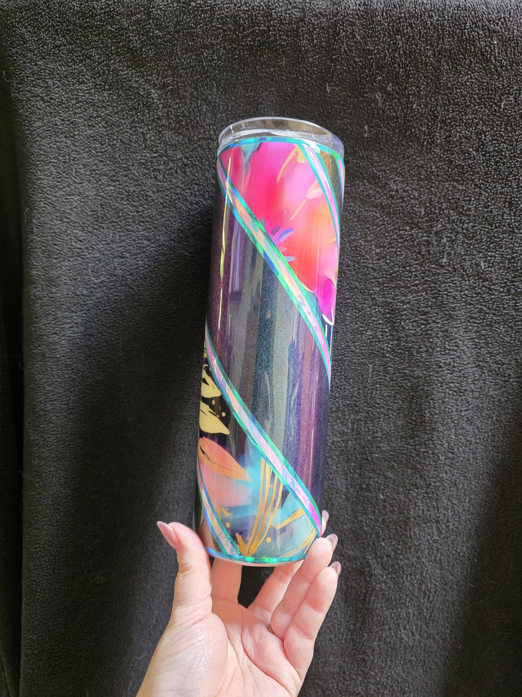 Electric Flowers | 30oz Skinny Stainless Steel Epoxy Tumbler