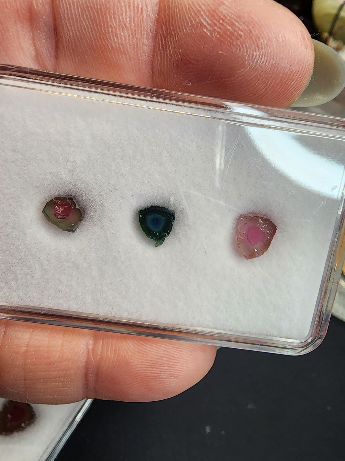 Watermelon & Mixed Tourmaline Slices - 3PC Parcels