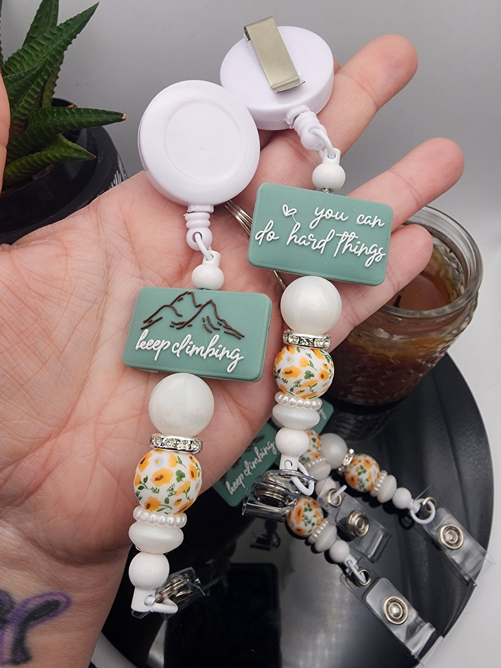 You Can Do Hard Things  - Keep Climbing Retractable Badge Reel
