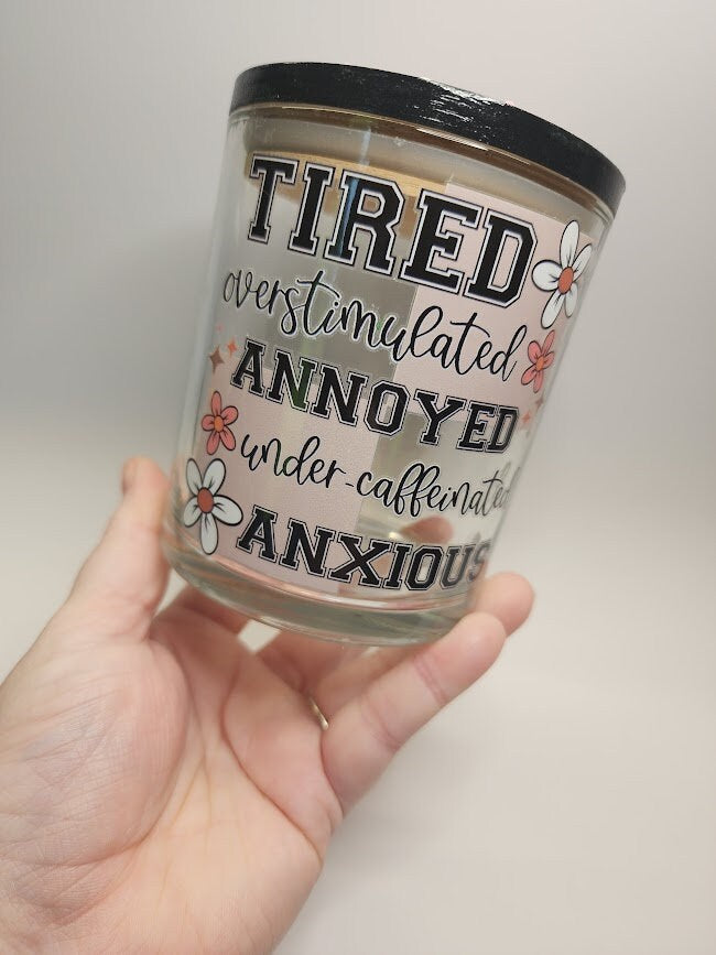 Tired, Annoyed & Anxious Mandala Stash Jar