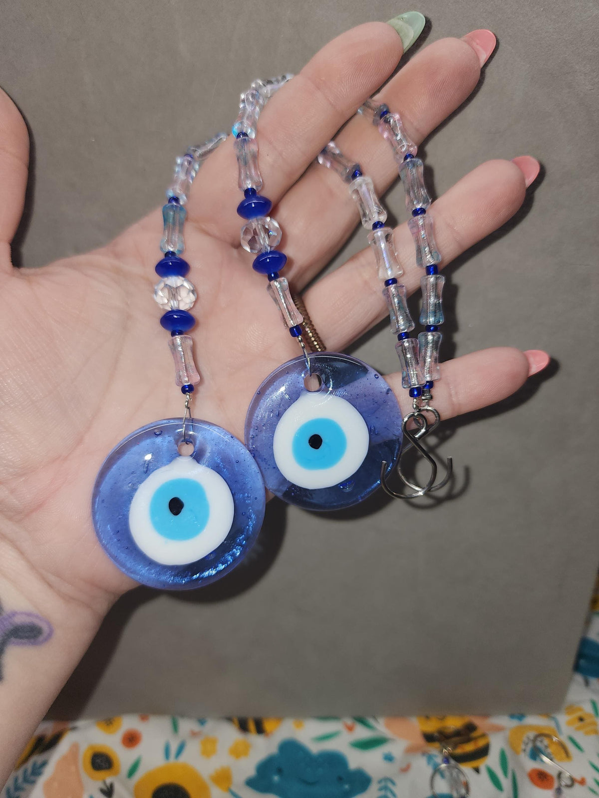 Blue Evil Eye Single Strand Suncatchers