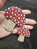 Hand Painted Red Mushrooms Magnet Set