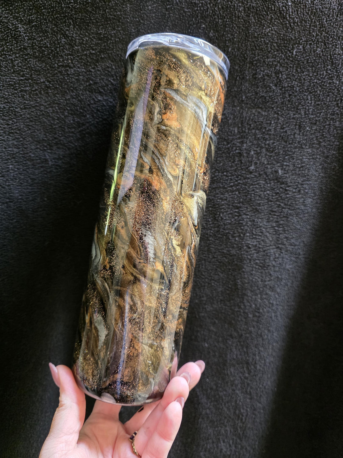 Bronze & Gold Dream - No Decal | 30oz Skinny Stainless Steel Epoxy Tumbler