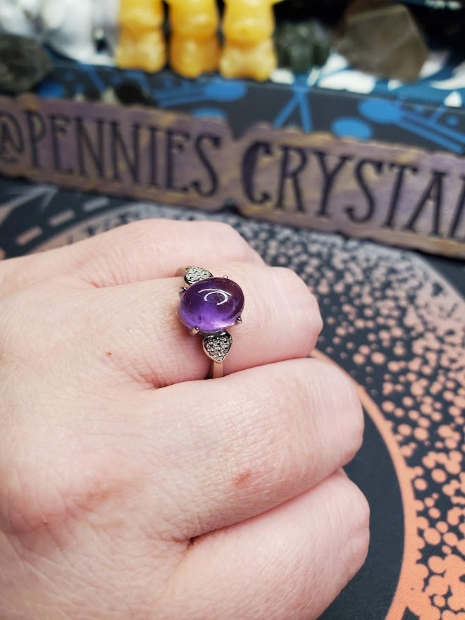 Natural Purple Amethyst Ring
