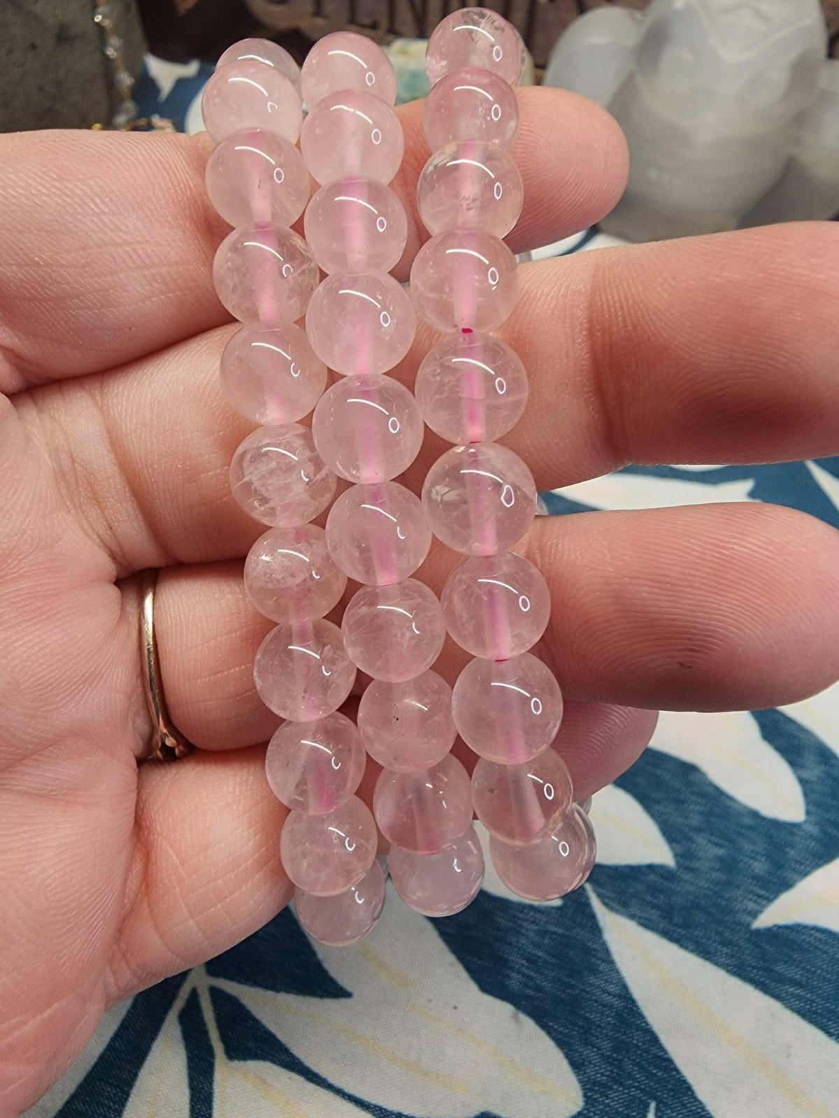 Natural Rose Quartz 8mm Stretch Bracelet