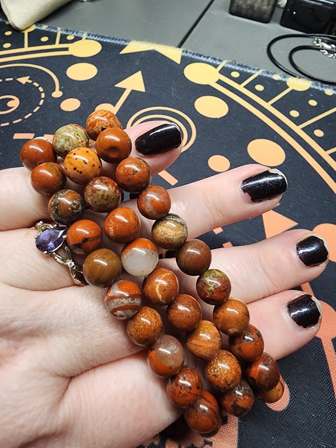 Natural Red Jasper 8mm Stretch Bracelet