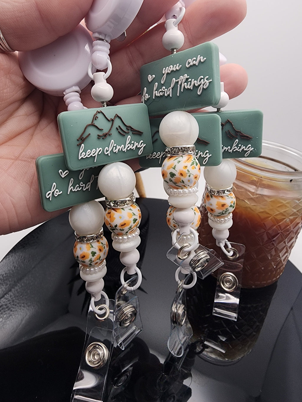 You Can Do Hard Things  - Keep Climbing Retractable Badge Reel