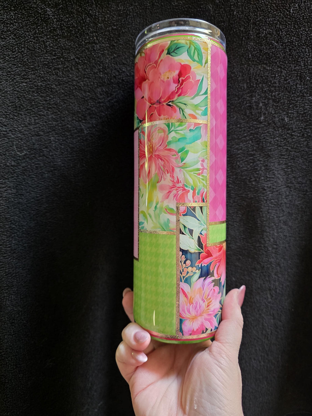 Tropical Patchwork | 30oz Skinny Stainless Steel Epoxy Tumbler