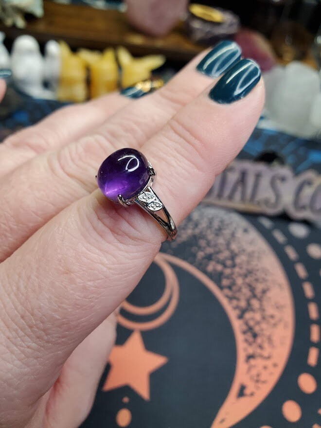 Natural Purple Amethyst Ring