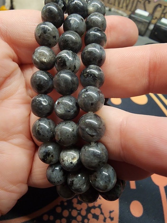 Natural Larvikite 8mm Stretch Bracelet