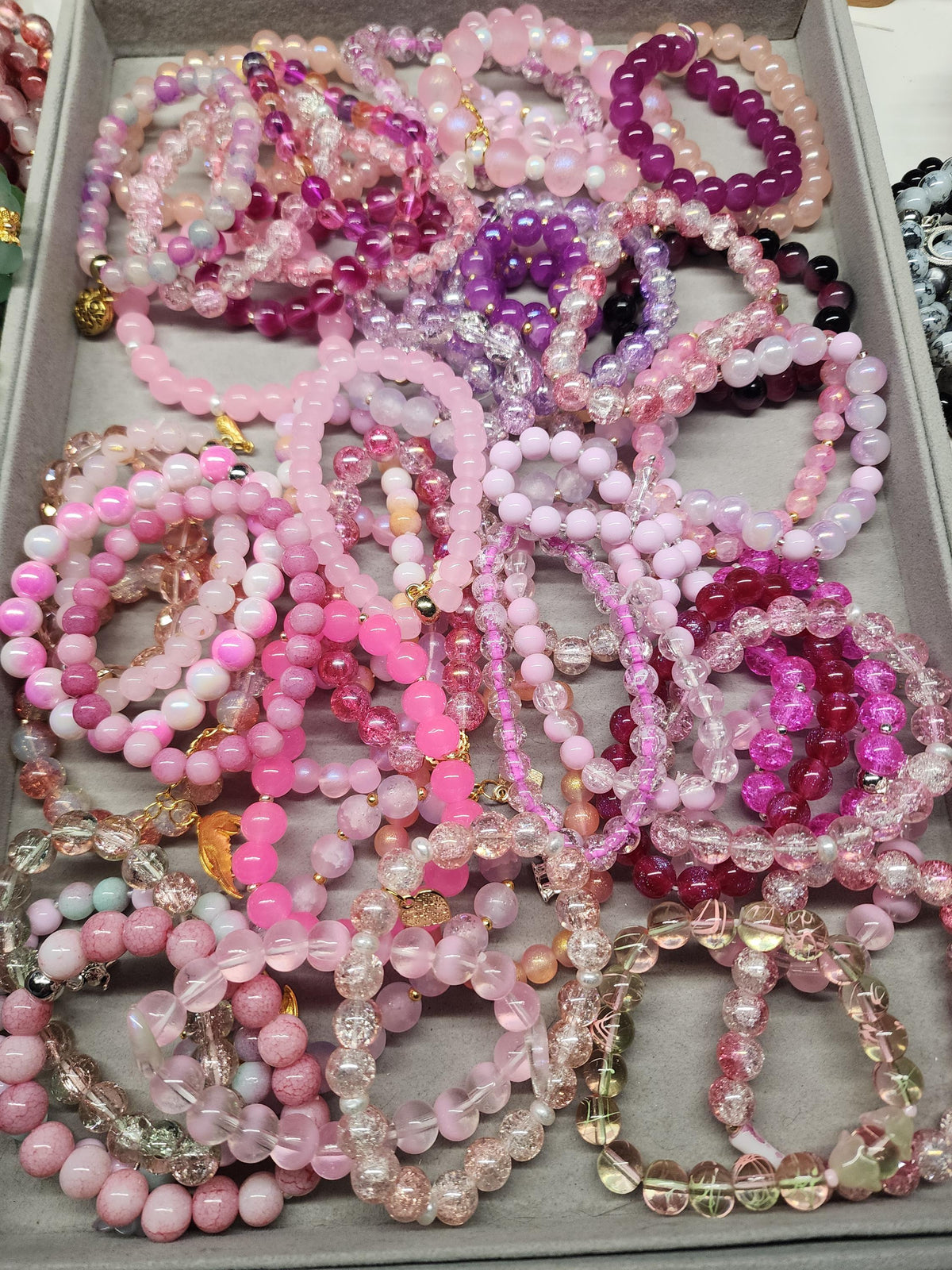 Mystery Stretch Bracelets 8-12mm | Multiple Colors and Style Options