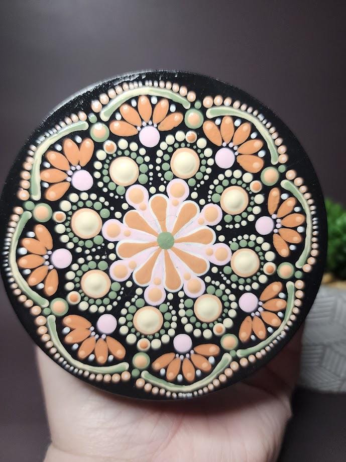 Floral Skull Mandala Stash Jar