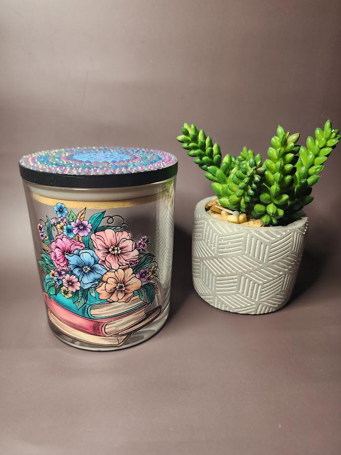Floral Books Mandala Stash Jar