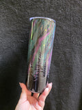 Northern Lights - Glow In The Dark | 20oz Skinny Stainless Steel Epoxy Tumbler