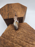 Botswana Agate Teardrop Wire Wrapped Pendant