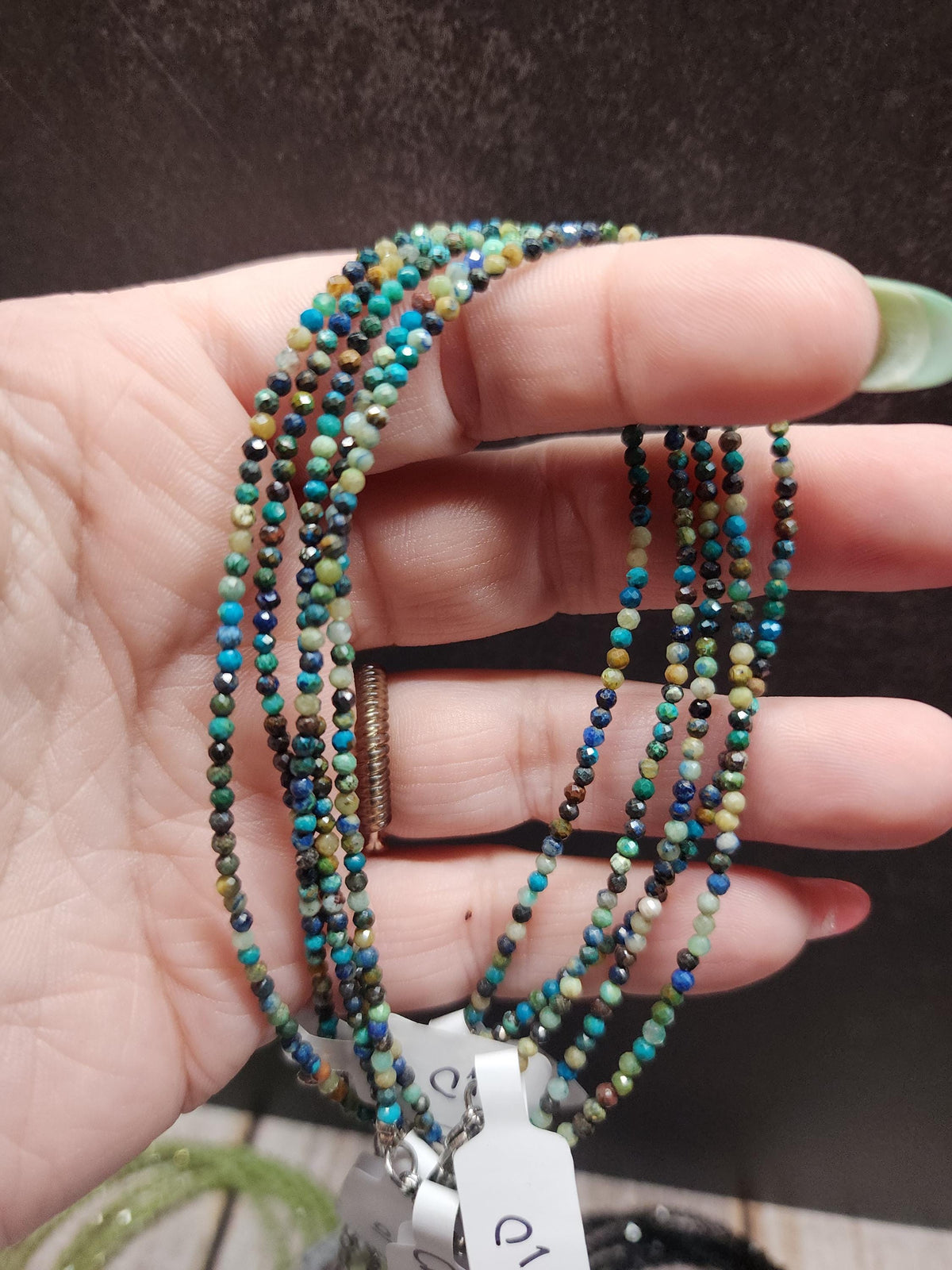 Natural Crystal Anklets | Peridot, Fluorite, Black Spinel, Chrysocolla, Watermelon Tourmaline, Amazonite, Moonstone, Sunstone, Mixed