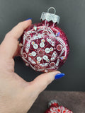 Reds - Hand Painted Mandala Glitter Ornament | Shatter Proof & Pet Friendly