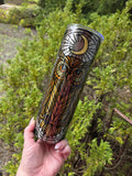 Stain Glass Owl | 30oz Skinny Stainless Steel Epoxy Tumbler