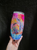 Sunset Sea Turtle | 25oz Stemless Wine Glass Stainless Epoxy Tumbler