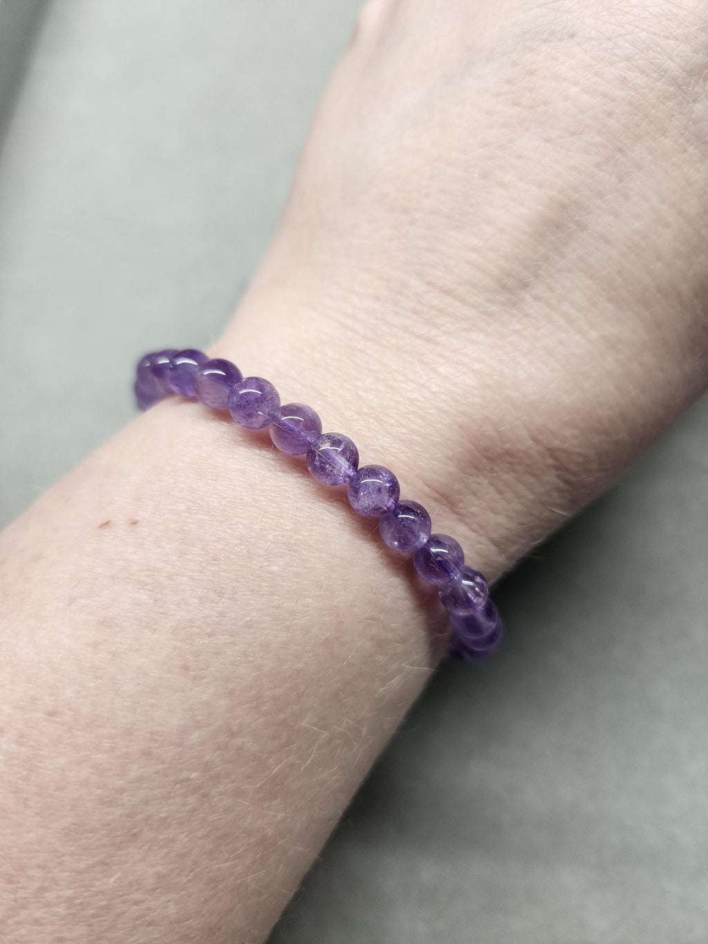 Natural Amethyst 6mm Stretch Bracelet