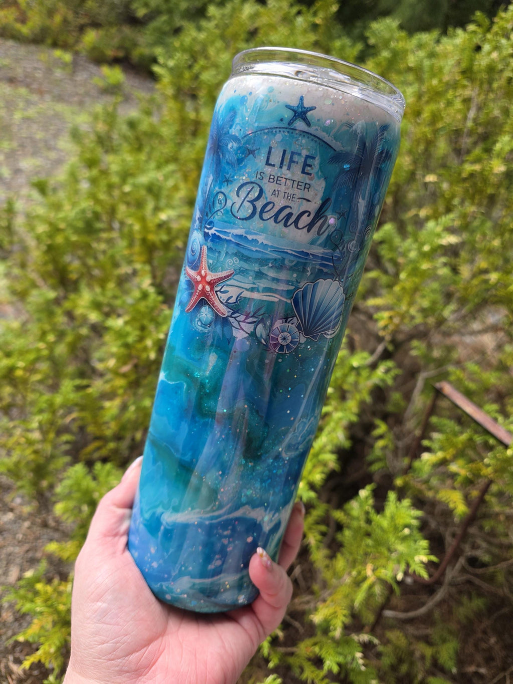 Life Is Better at the Beach | 30oz Skinny Stainless Steel Epoxy Tumbler
