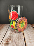 Love Summer Fruit Glass Dot Art Stash Jar