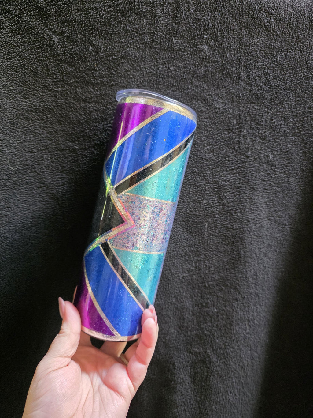 Geometric Metallic | 20oz Skinny Stainless Steel Epoxy Tumbler