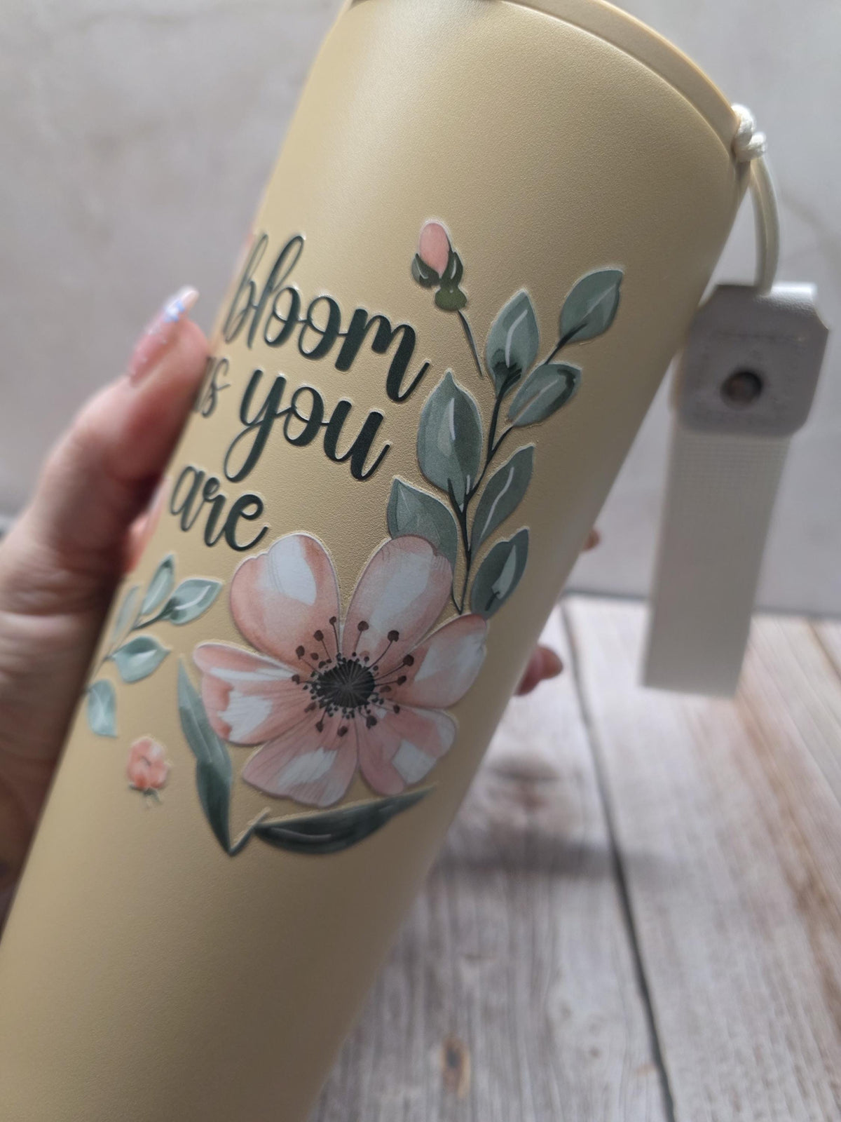 Bloom As You Are Floral | Powder Coated Stainless Steel 24oz Tumbler
