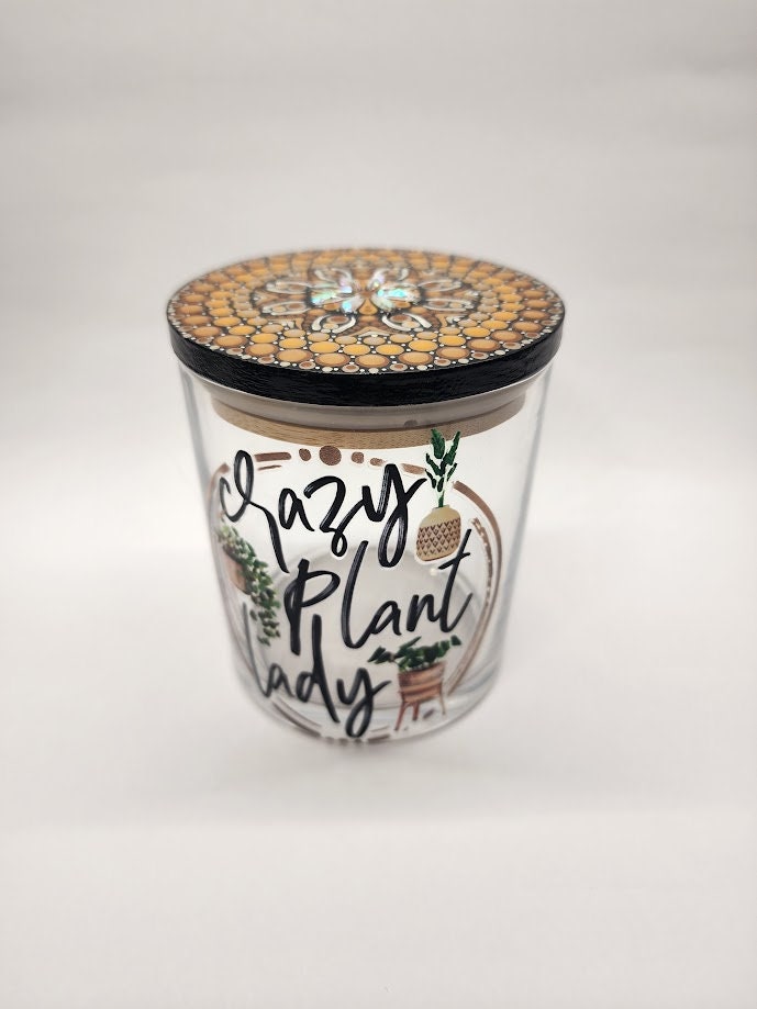 Crazy Plant Lady Mandala Stash Jar