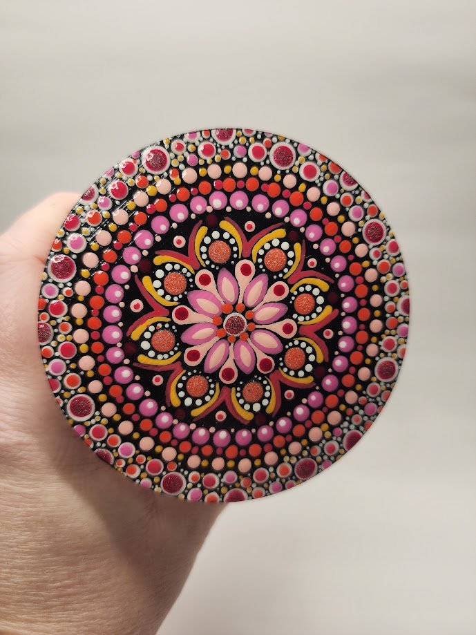 Spooky Season Ghost Mandala Stash Jar - Halloween