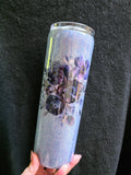 Purple Flowers | 30oz Skinny Stainless Steel Epoxy Tumbler