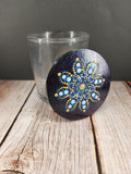 Blue & Yellow Mandala Stash Jar