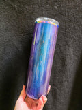 Embossed Mandalas Color Shift | 30oz Skinny Stainless Steel Epoxy Tumbler