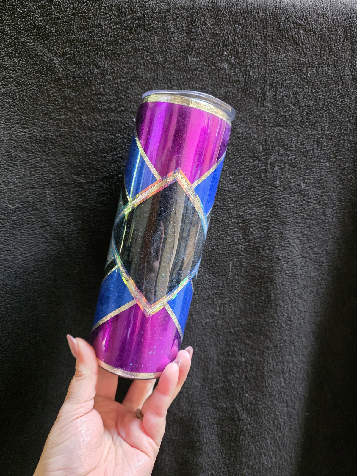 Geometric Metallic | 20oz Skinny Stainless Steel Epoxy Tumbler