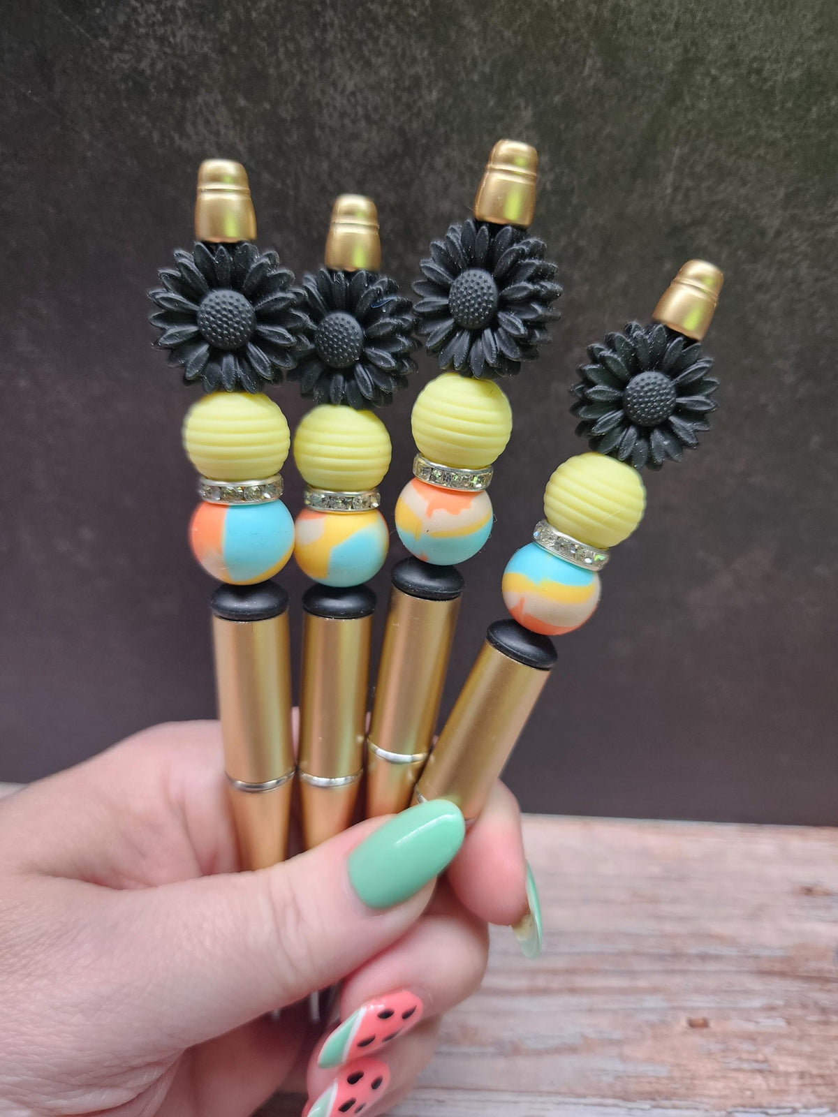 Themed Silicone Beaded Pens | Elephant, Daisy, Pineapple, Teacher, Books