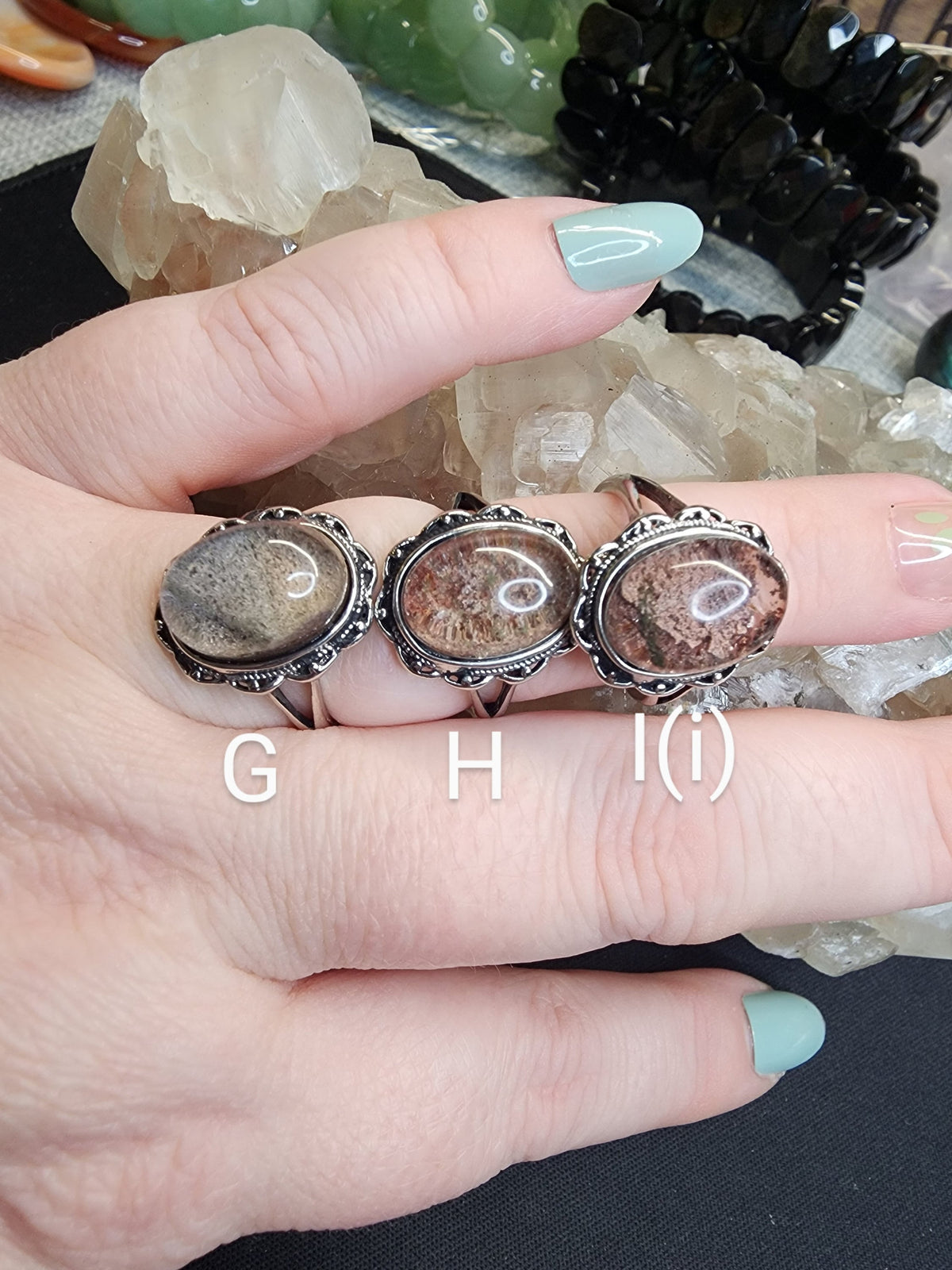 Natural Garden Quartz Adjustable Ring