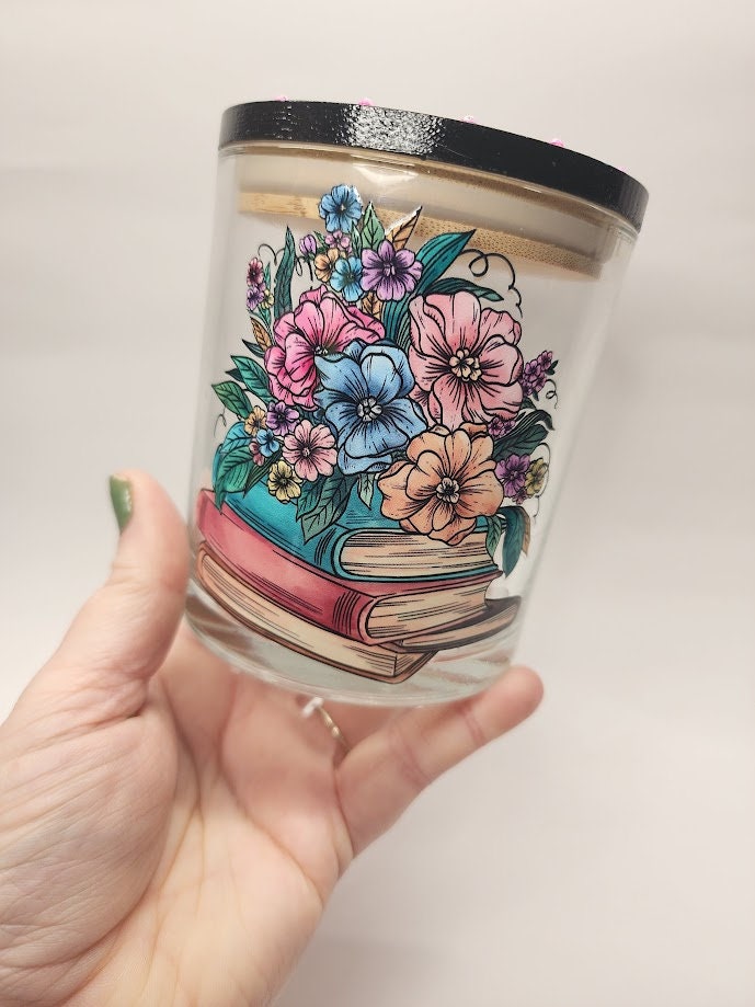 Floral Books Mandala Stash Jar