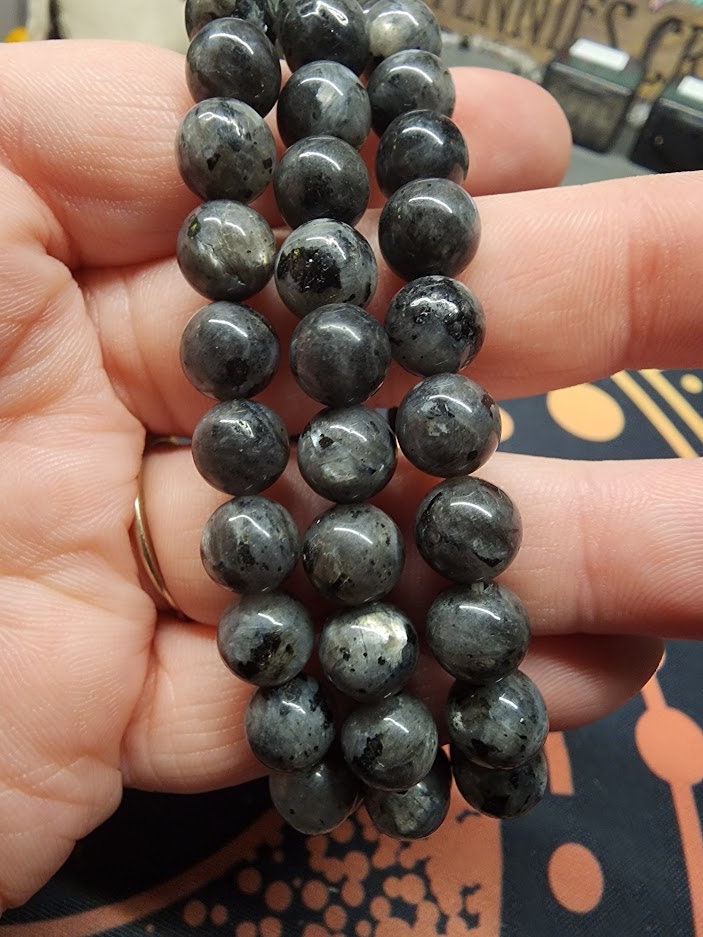Natural Larvikite 8mm Stretch Bracelet