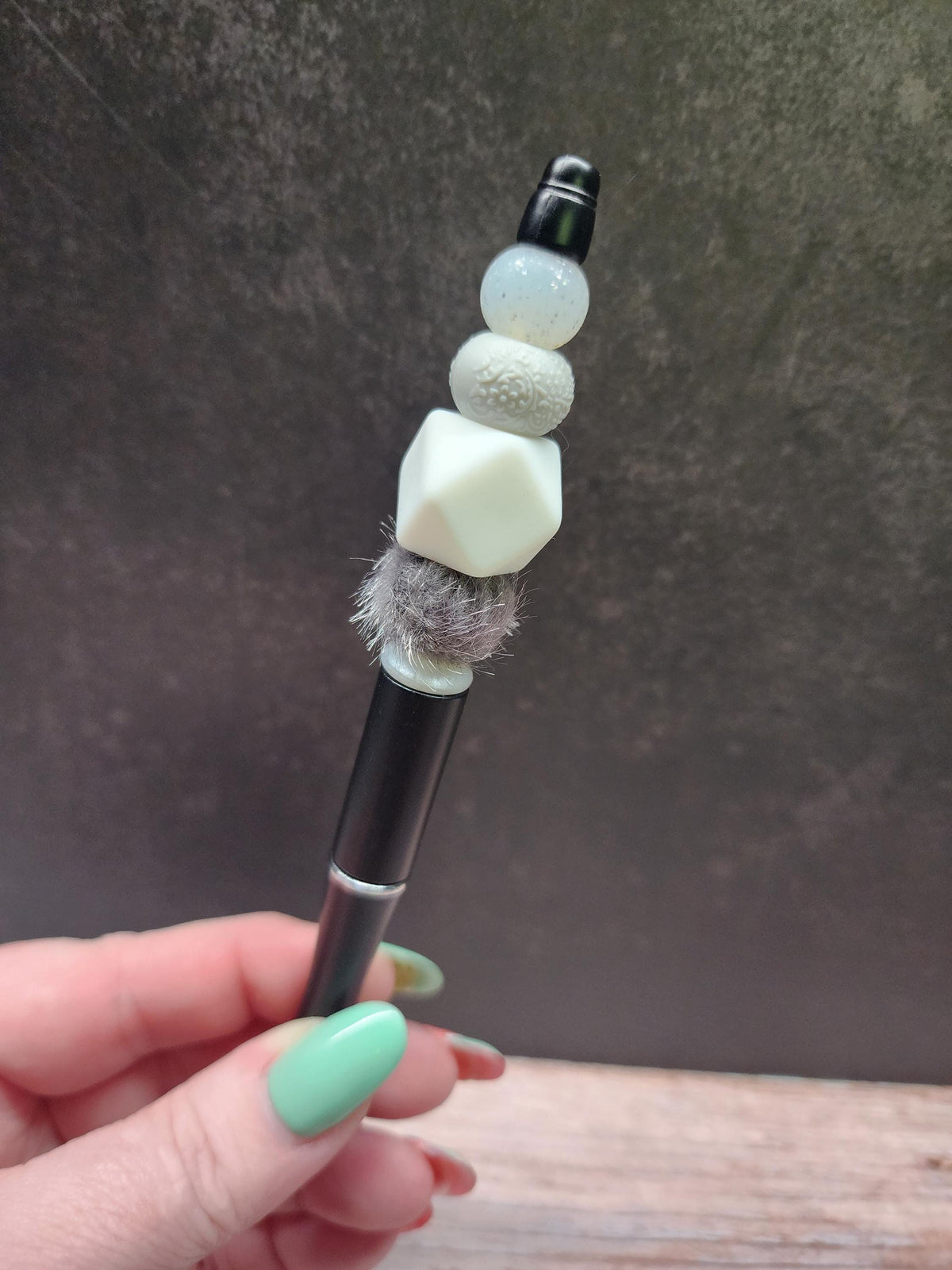 Black & White Collection Silicone Beaded Pens