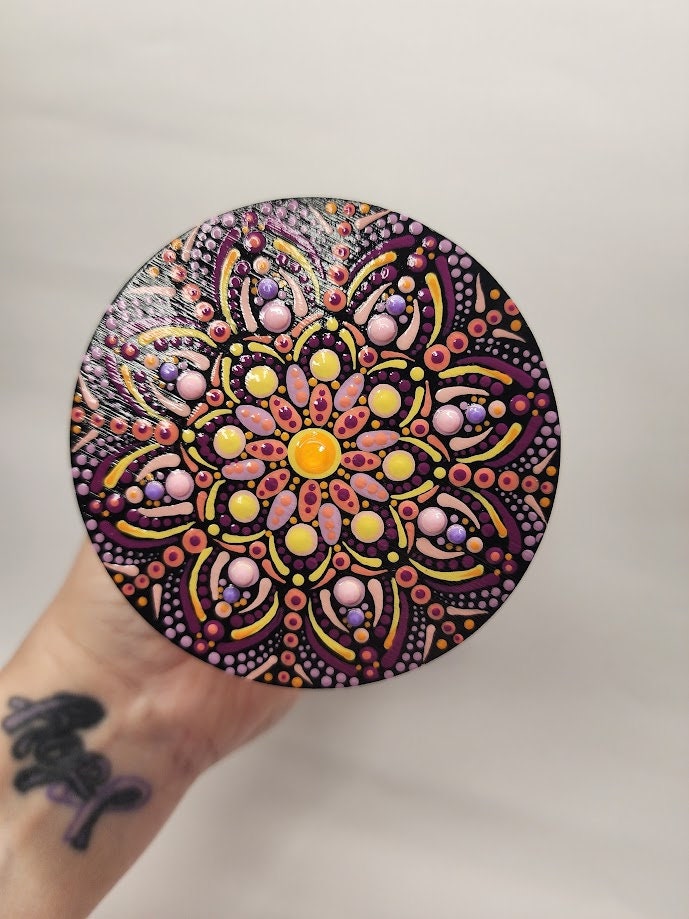 Spooky Season Ghost Mandala Stash Jar - Halloween