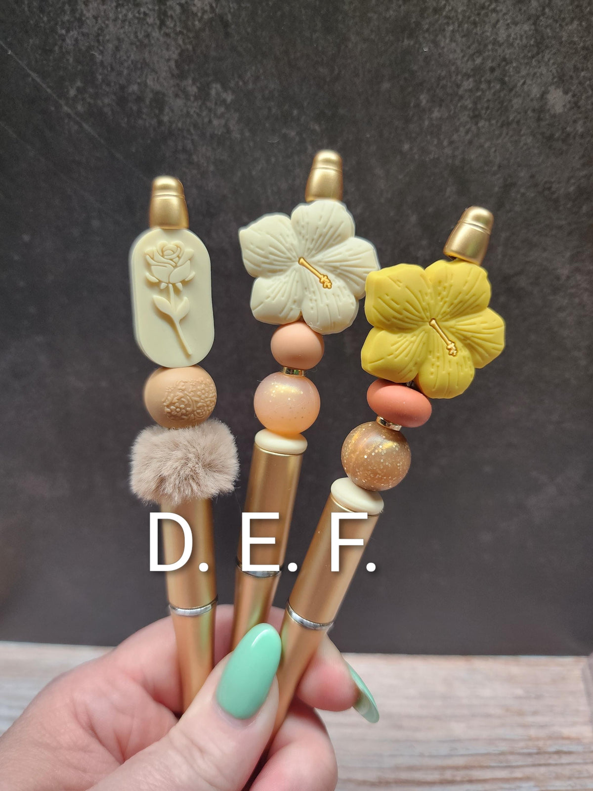 Floral Boho Collection Silicone Beaded Pens