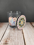 Pastel Crystal Moon Mandala Stash Jar