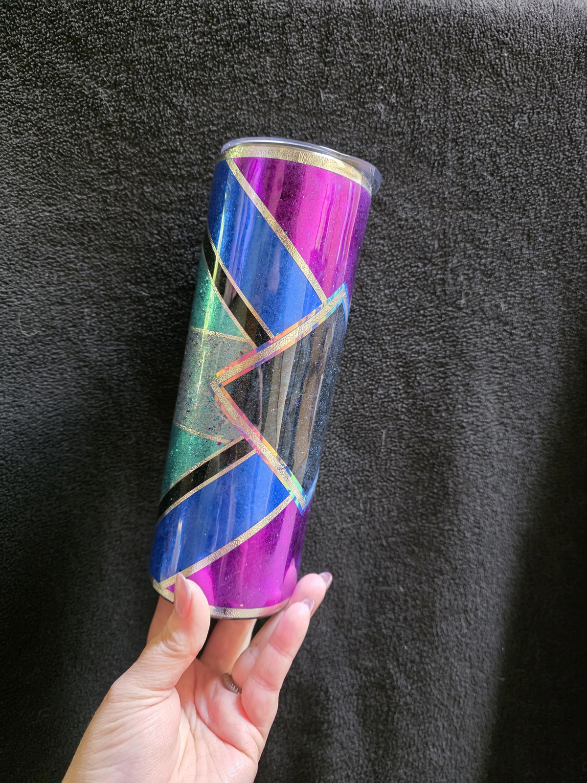 Geometric Metallic | 20oz Skinny Stainless Steel Epoxy Tumbler