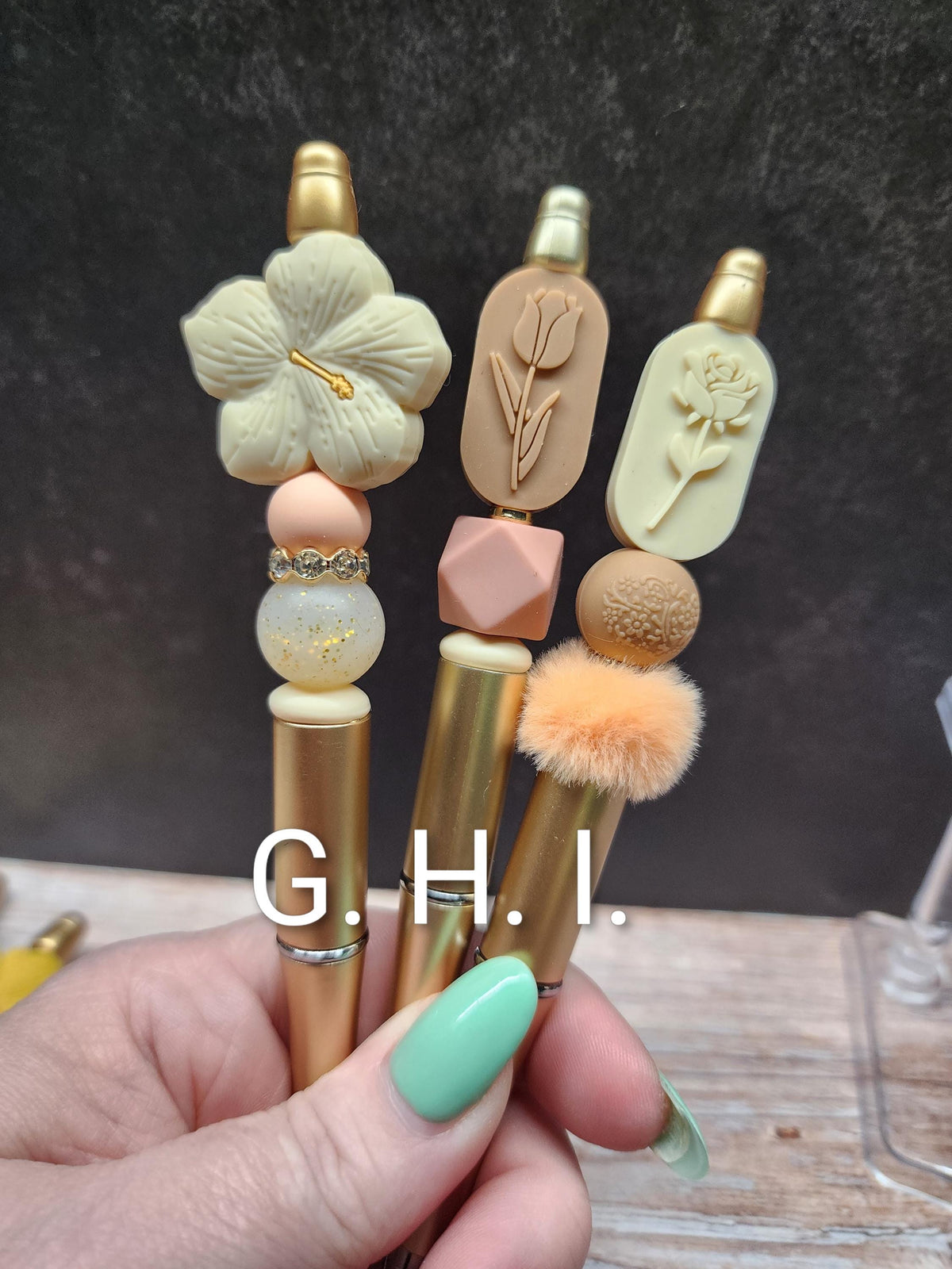 Floral Boho Collection Silicone Beaded Pens