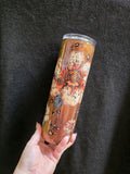 Floral Cheetah | 30oz Skinny Stainless Steel Epoxy Tumbler