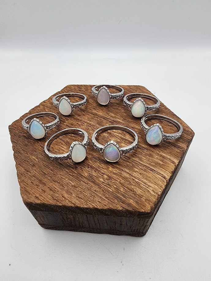 Natural Ethiopian Opal Rings