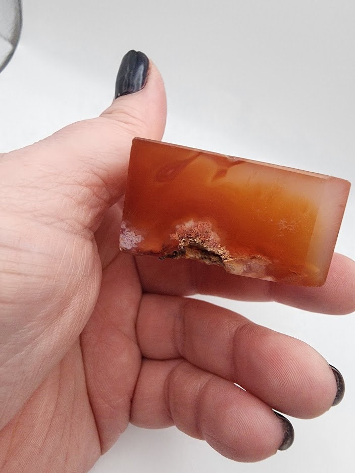 Natural Carnelian With Quartz Obelisk Tower