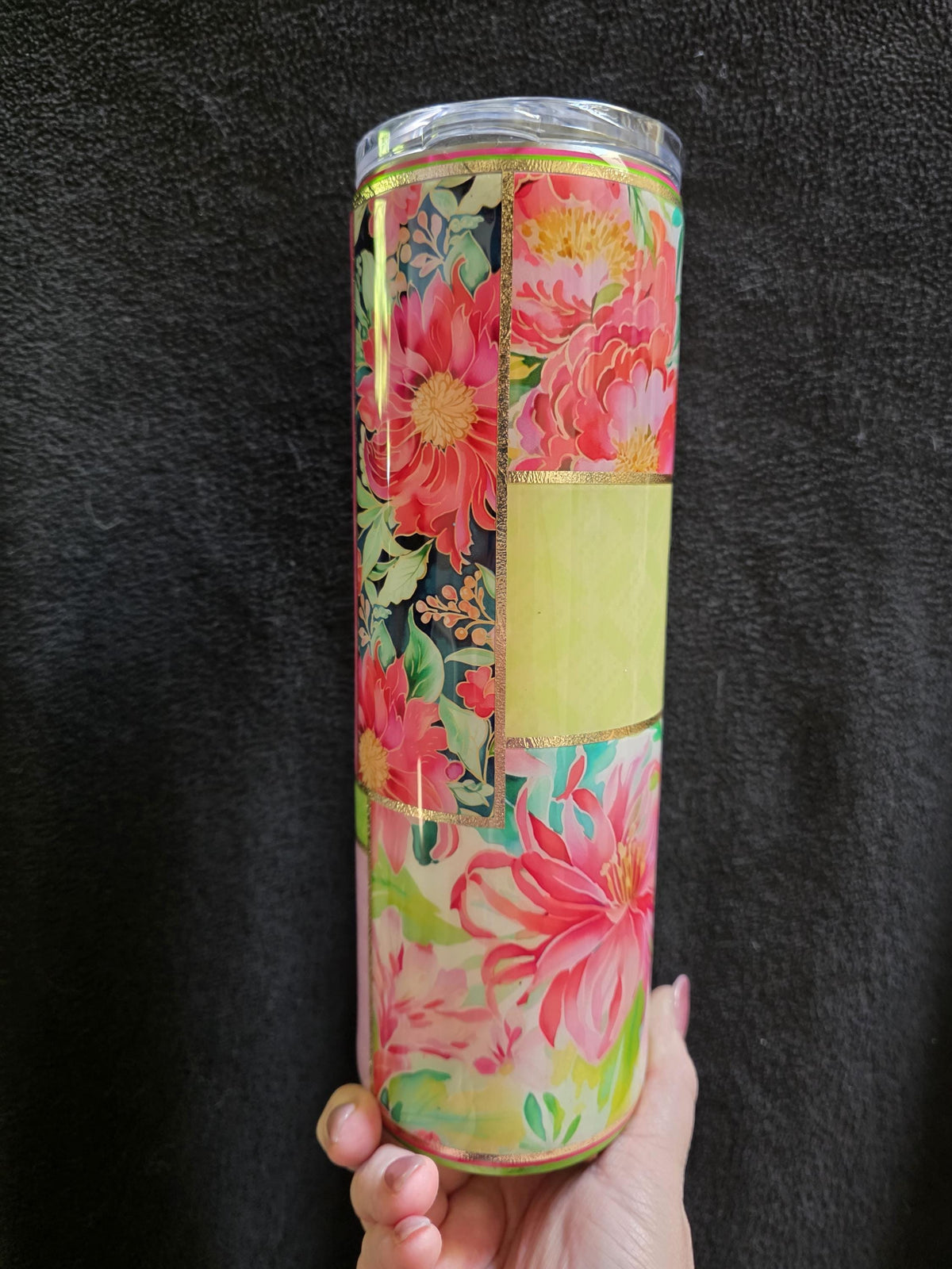 Tropical Patchwork | 30oz Skinny Stainless Steel Epoxy Tumbler