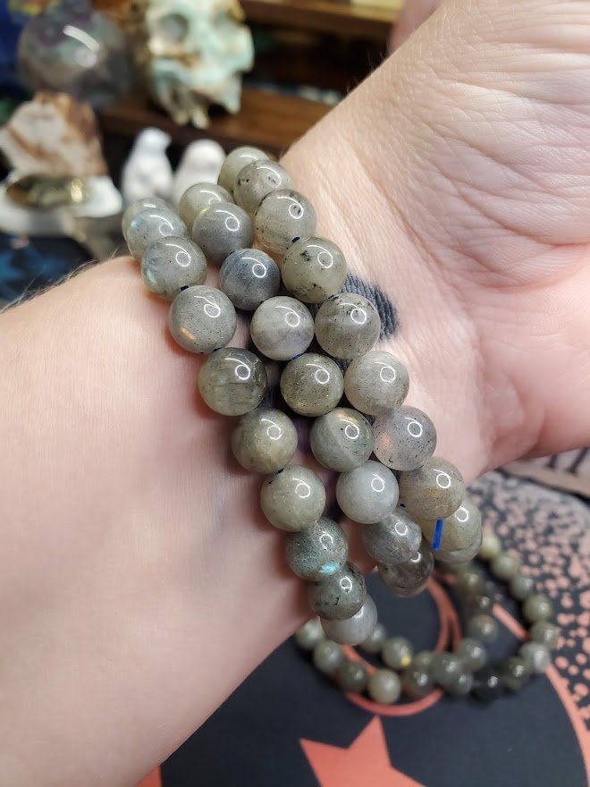 Natural Labradorite 8mm Stretch Bracelet